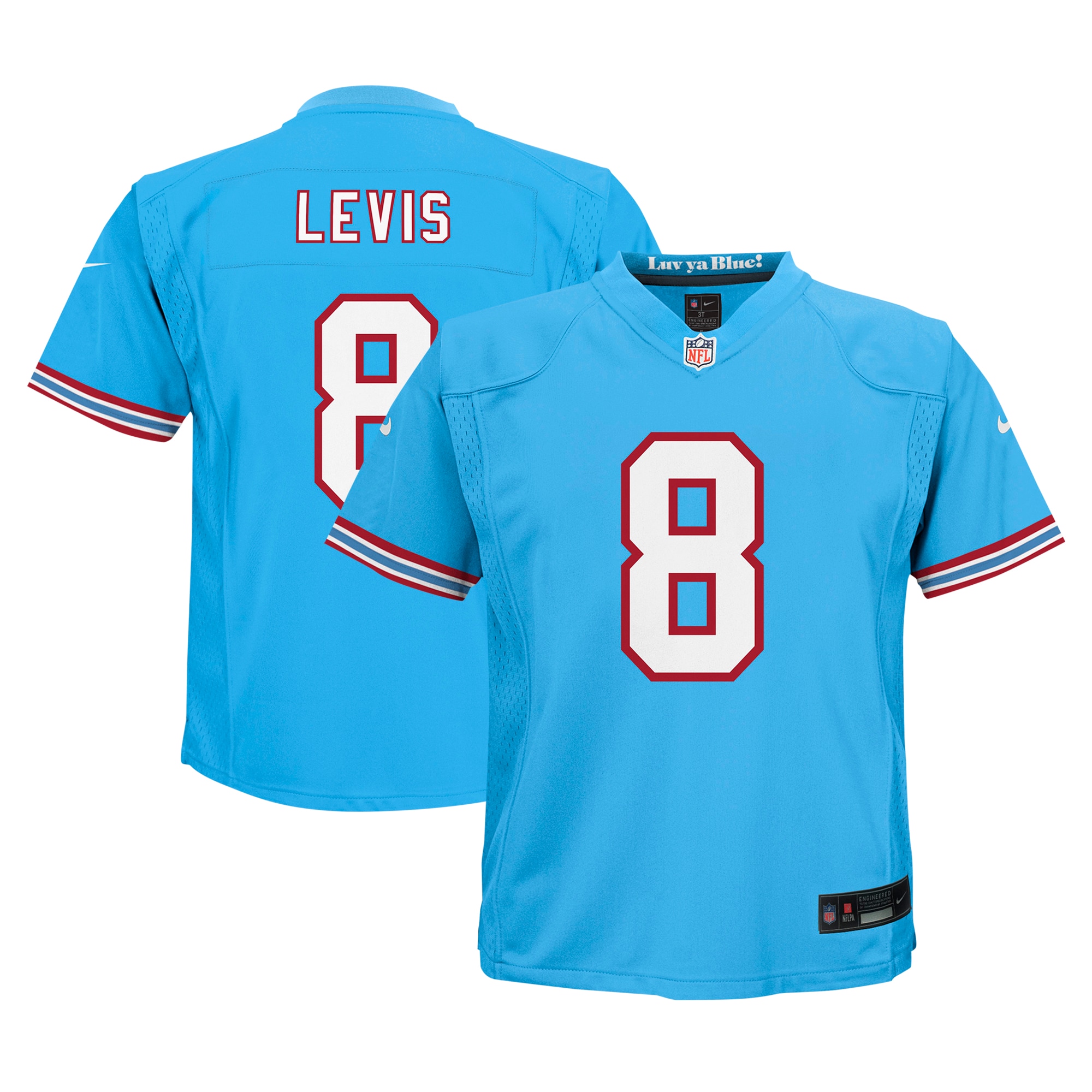 Infant Tennessee Titans Will Levis Light Blue Alternate Player Game Jersey JS2835 nicesnker