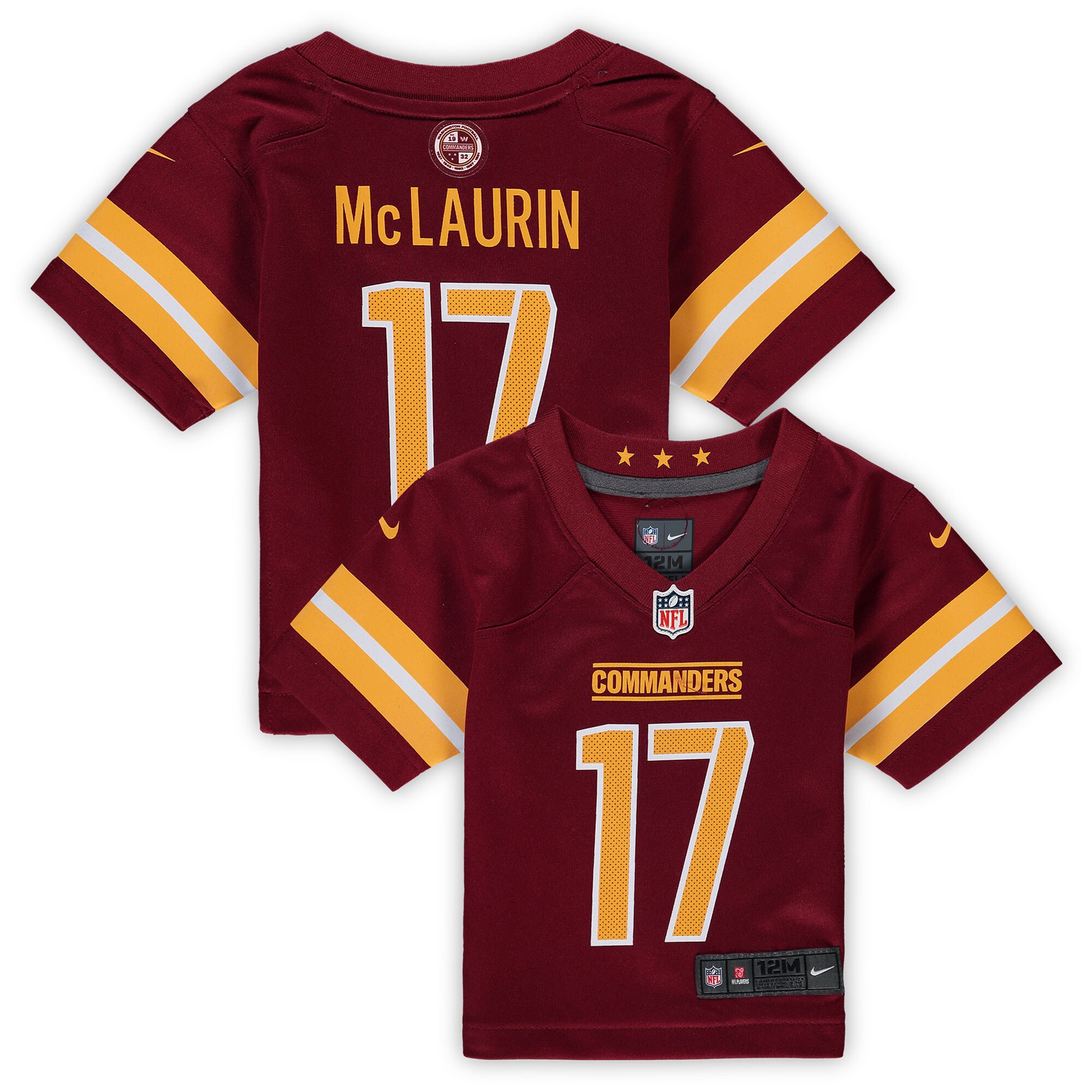Infant Washington Commanders Terry McLaurin Burgundy Player Game Jersey JS9212 nicesnker