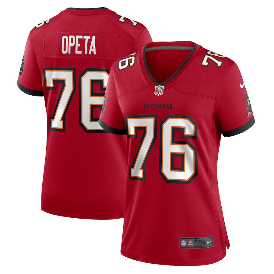 Iosua Opeta 76 Tampa Bay Buccaneers Women's Game Jersey - Red JS2550 nicesnker