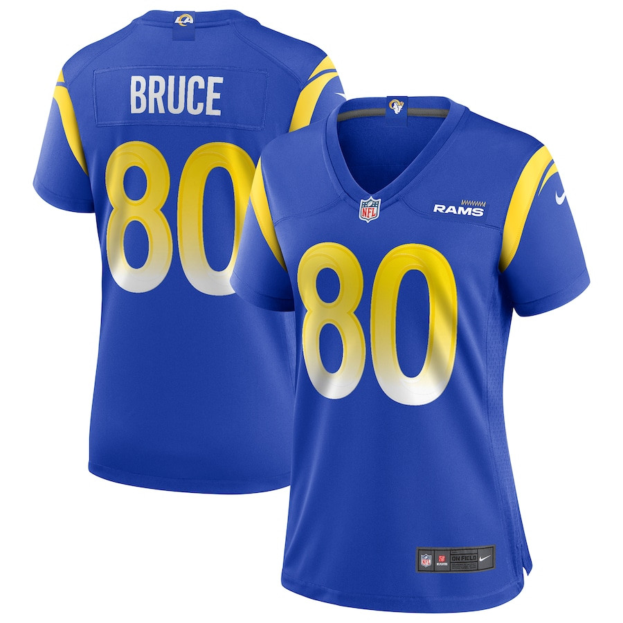 Isaac Bruce 80 Los Angeles Rams Women Game Retired Jersey - Royal JS5151 nicesnker