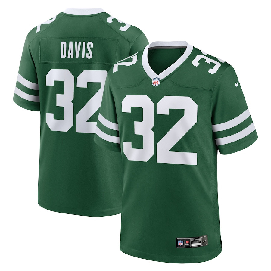 Isaiah Davis 32 New York Jets Team Game Men Jersey - Legacy Green JS2614 nicesnker