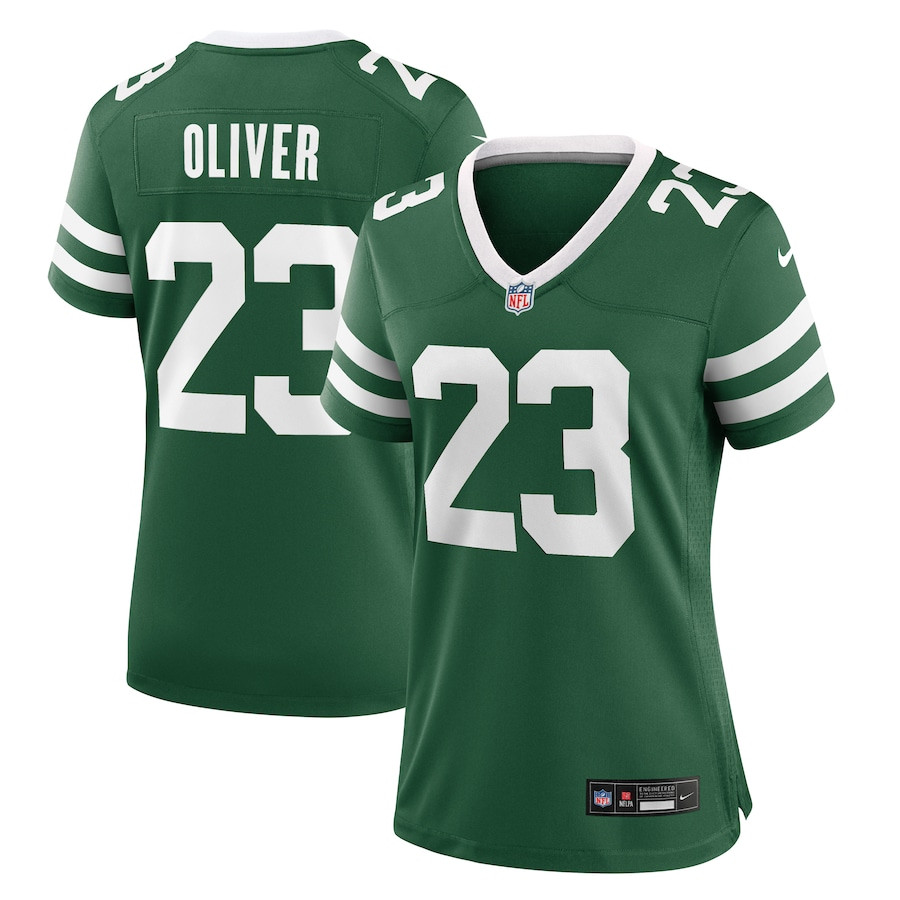 Isaiah Oliver 23 New York Jets Women's Team Game Jersey - Legacy Green JS5755 nicesnker