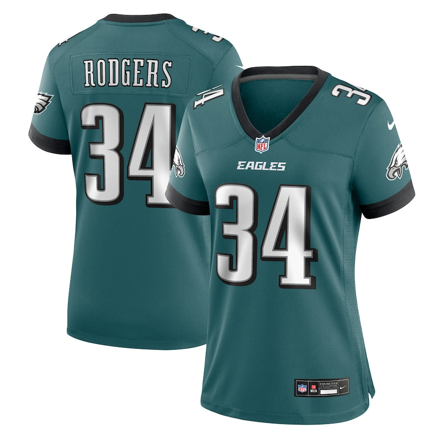Isaiah Rodgers 34 Philadelphia Eagles Women's Team Game Jersey - Midnight Green JS9243 nicesnker