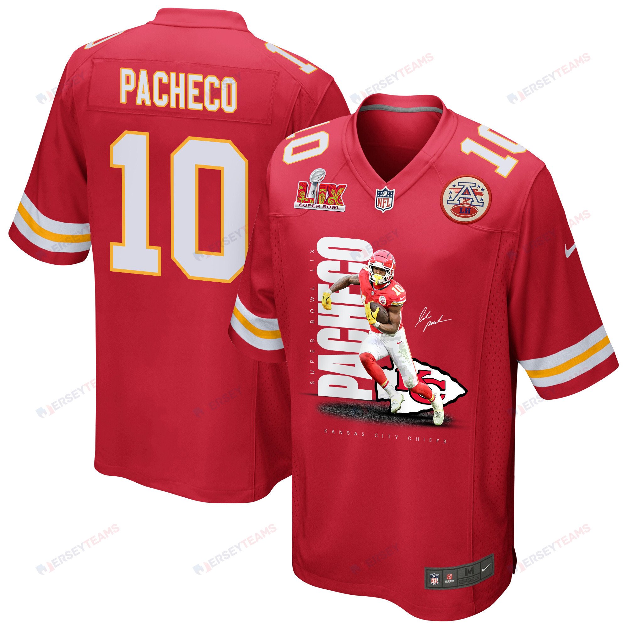 Isiah Pacheco 10 Kansas City Chiefs Pop Game Men Jersey - Red JS5400 nicesnker