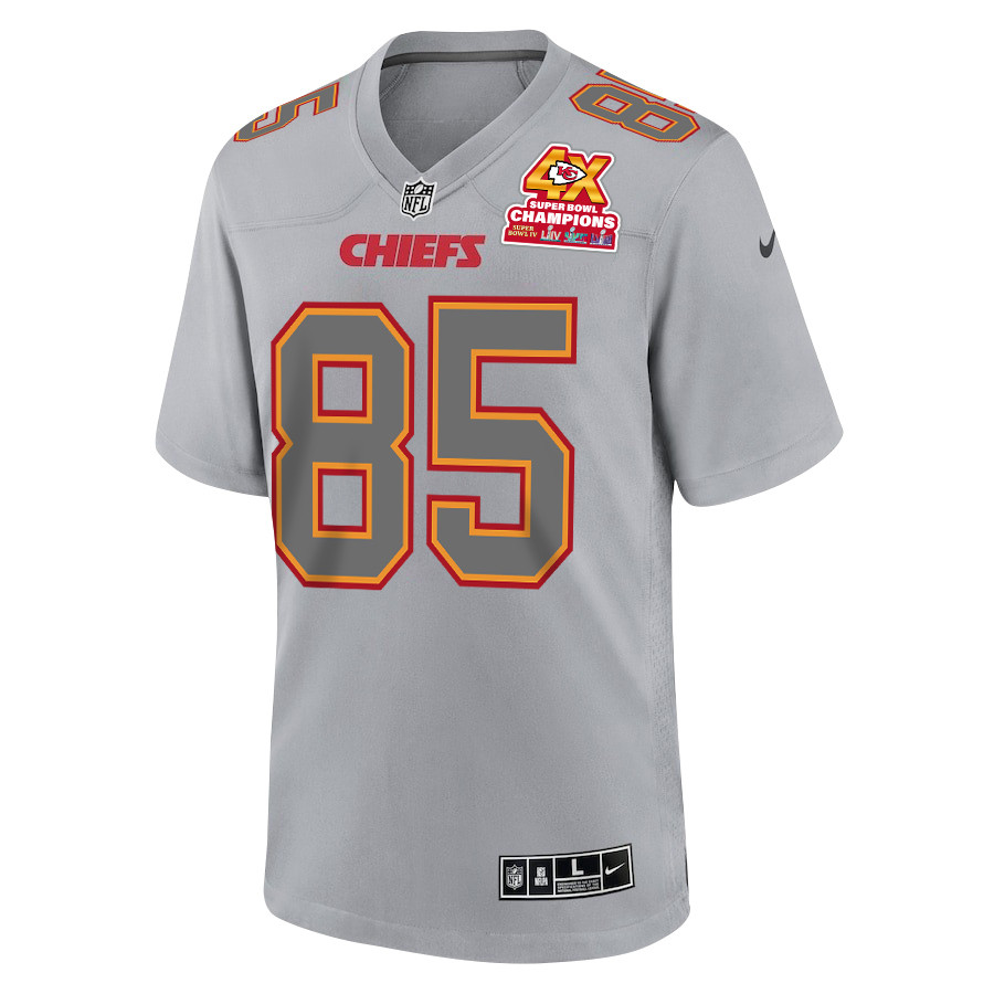 Alternative view of Izaiah Gathings 85 Kansas City Chiefs Super Bowl LVIII Champions 4X Atmosphere Fashion Game Men Jersey - Gray JS2670 nicesnker