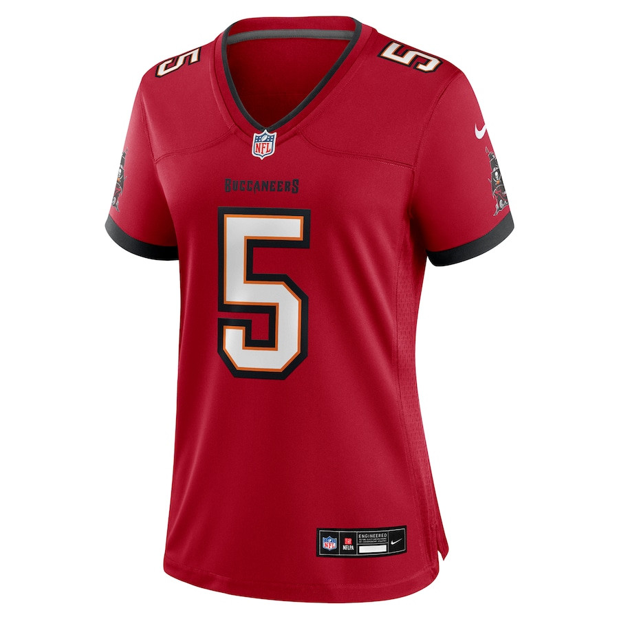Alternative view of Jack Browning 5 Tampa Bay Buccaneers Women's Game Jersey - Red JS8801 nicesnker