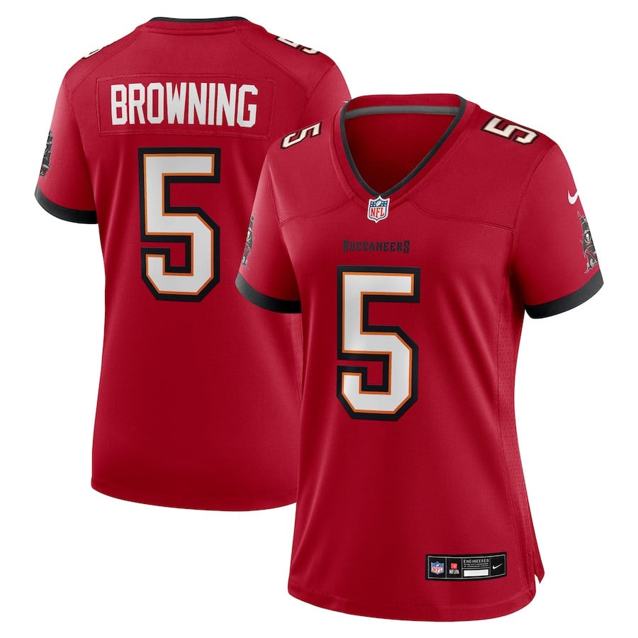 Jack Browning 5 Tampa Bay Buccaneers Women's Game Jersey - Red JS8801 nicesnker