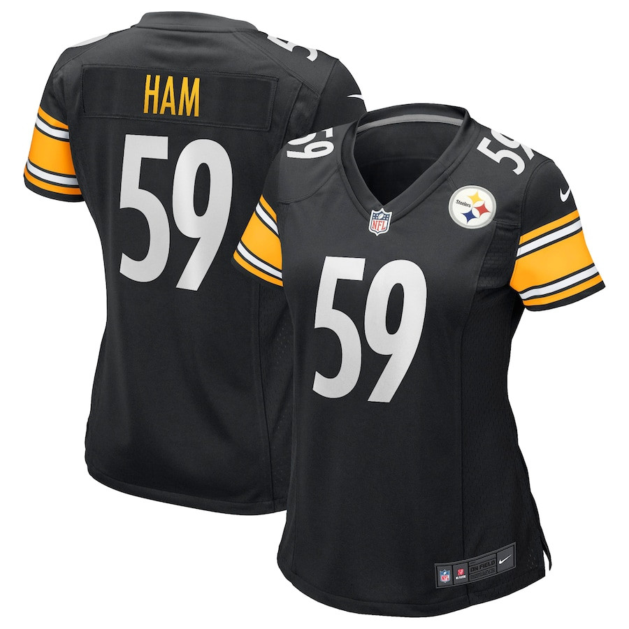 Jack Ham 59 Pittsburgh Steelers Women Game Retired Jersey - Black JS6565 nicesnker