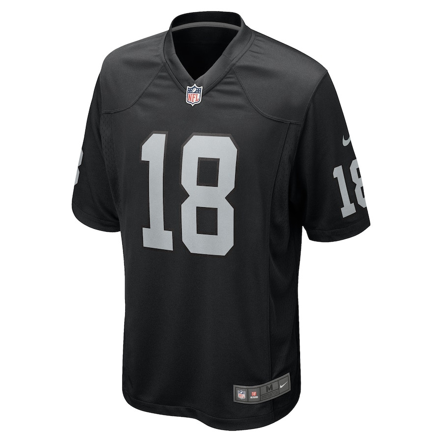 Alternative view of Jack Jones 18 Las Vegas Raiders Team Game Men Jersey - Black JS3568 nicesnker
