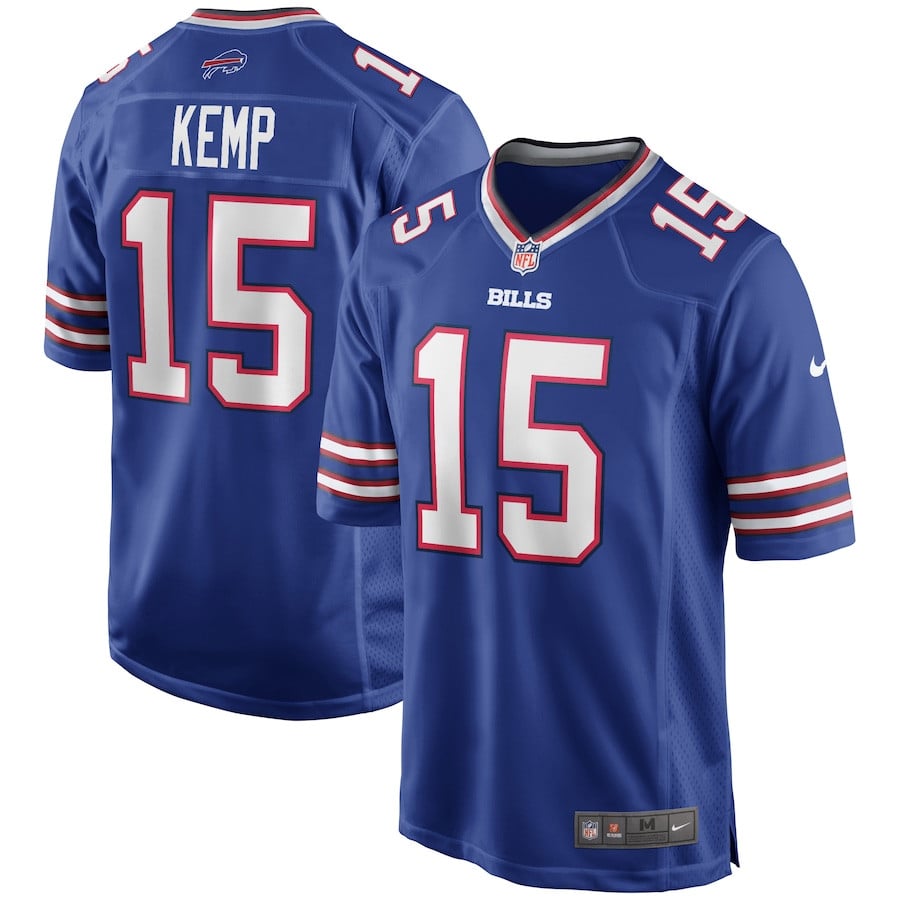 Jack Kemp 15 Buffalo Bills Men Game Retired Jersey - Royal JS7490 nicesnker