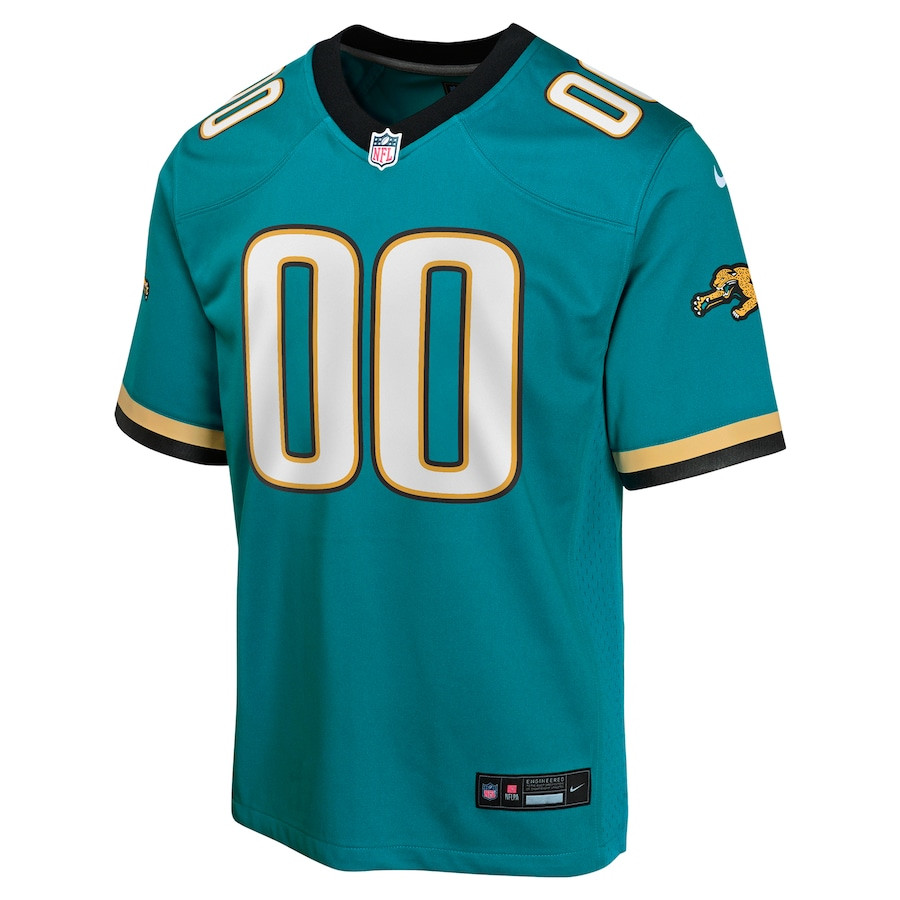 Alternative view of Jacksonville Jaguars Prowler Throwback Player Game YOUTH Custom Jersey - Teal JS9865 nicesnker