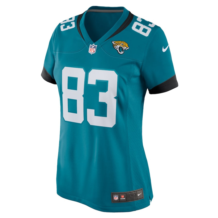 Alternative view of Jacob Harris 83 Jacksonville Jaguars Women's Game Jersey - Teal JS1783 nicesnker