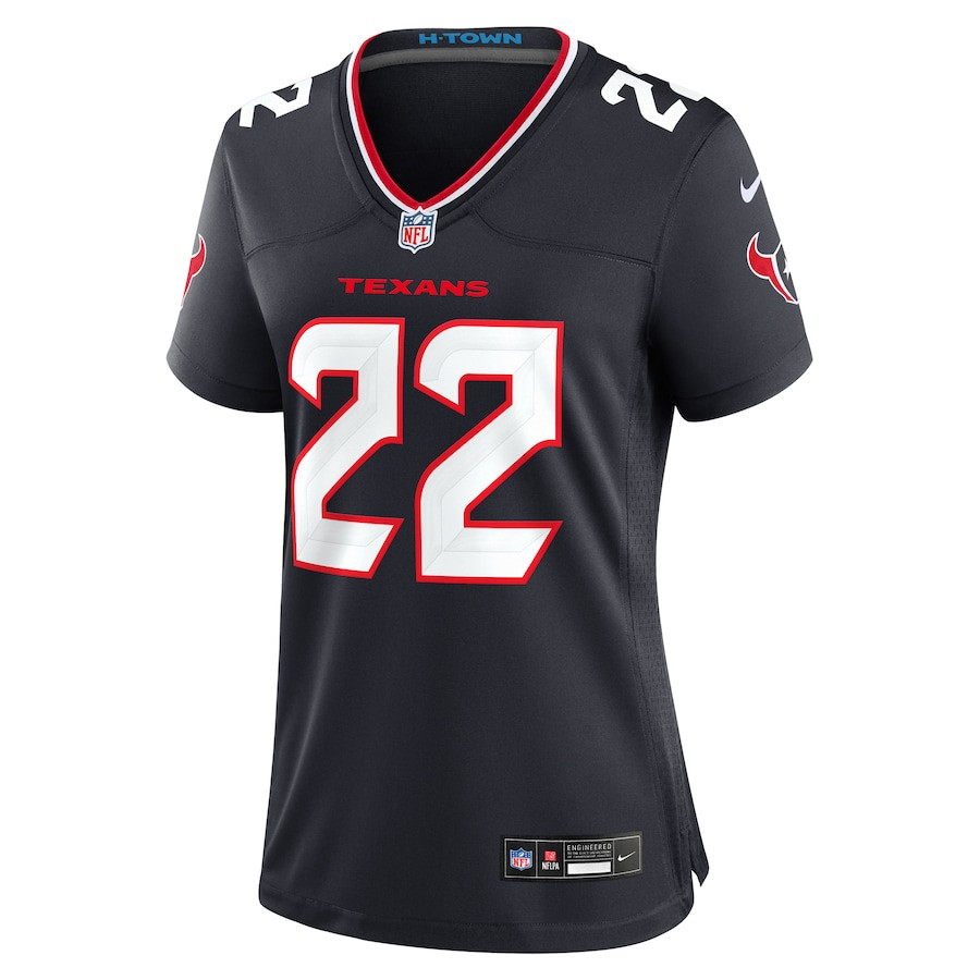 Alternative view of Jacob Phillips 22 Houston Texans Women's Game Jersey - Navy JS7054 nicesnker
