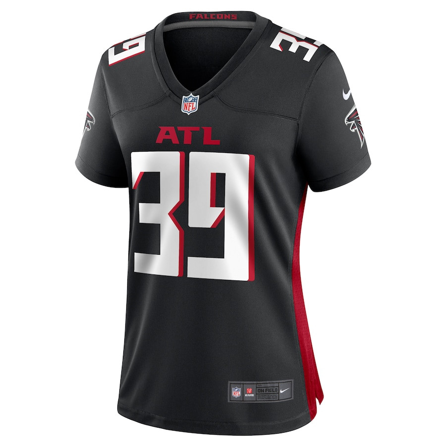 Alternative view of Jacob Saylors 39 Atlanta Falcons Women Game Jersey - Black JS2362 nicesnker