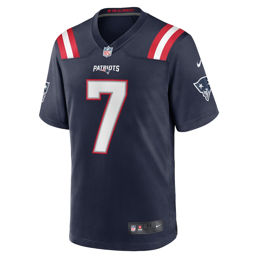 Alternative view of Jacoby Brissett 7 New England Patriots Game Men Jersey - Navy JS5196 nicesnker