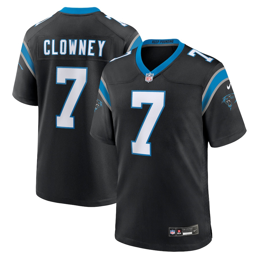Jadeveon Clowney 7 Carolina Panthers Game Men Jersey - Black JS5278 nicesnker