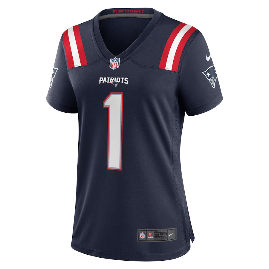 Alternative view of Ja'Lynn Polk 1 New England Patriots Women Team Game Jersey - Navy JS2373 nicesnker