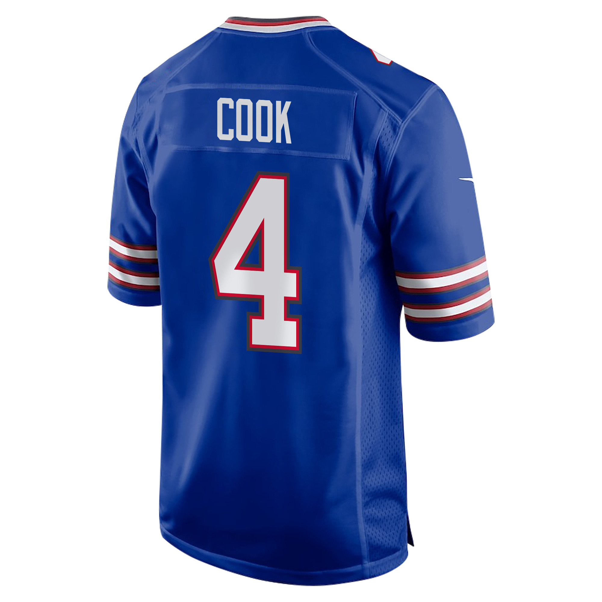 Alternative view of James Cook 4 Buffalo Bills Super Bowl LIX 'New Orleans - A Symphony of Sport' EMBROIDERED Game Men Jersey - Royal JS3122 nicesnker