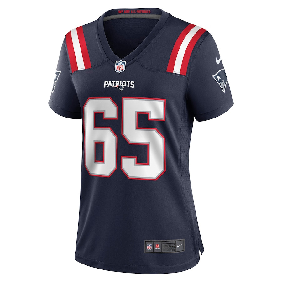 Alternative view of James Ferentz 65 New England Patriots Women Game Jersey - Navy JS1276 nicesnker