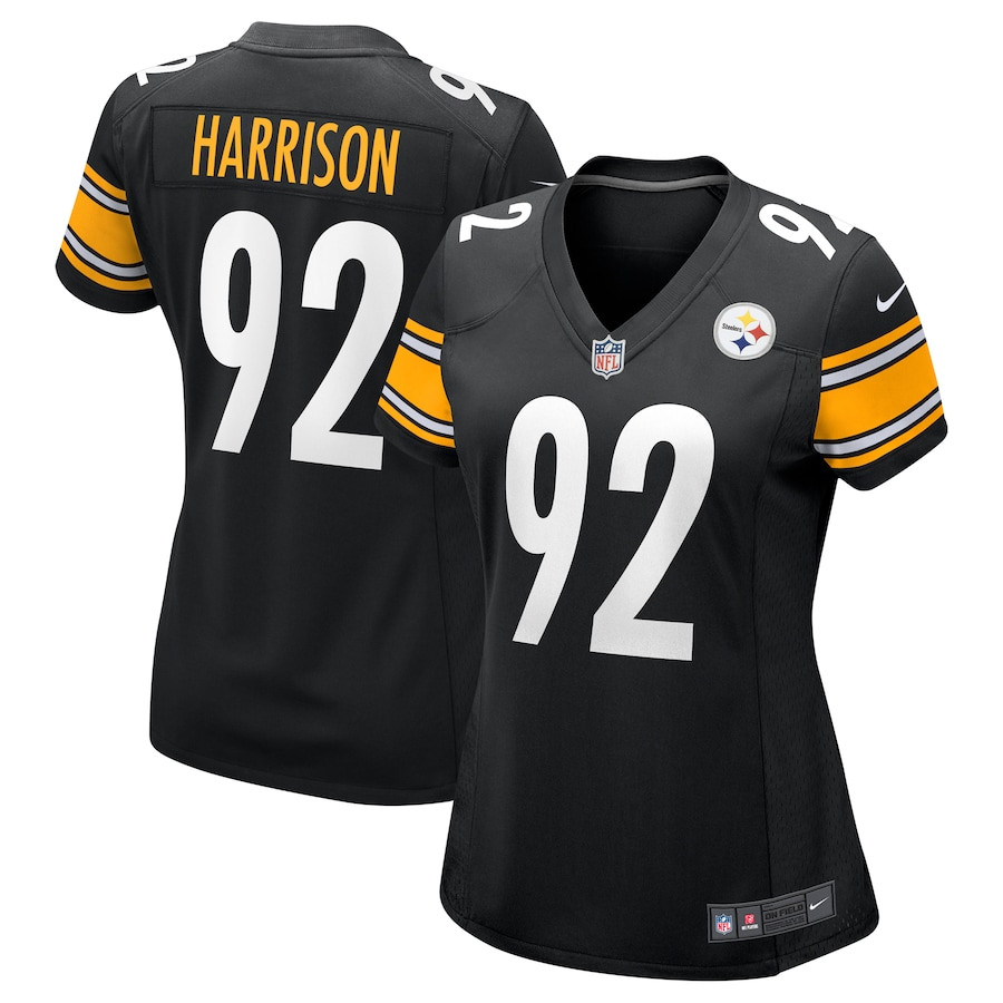 James Harrison 92 Pittsburgh Steelers Women Retired Game Jersey - Black JS9200 nicesnker