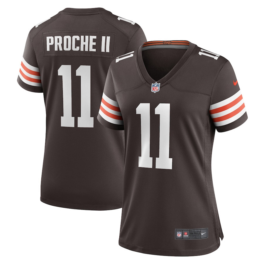 James Proche II 11 Cleveland Browns Game Women Jersey - Brown JS8282 nicesnker