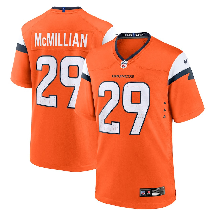 Ja'Quan McMillian 29 Denver Broncos Team Game Men Jersey - Orange JS2389 nicesnker