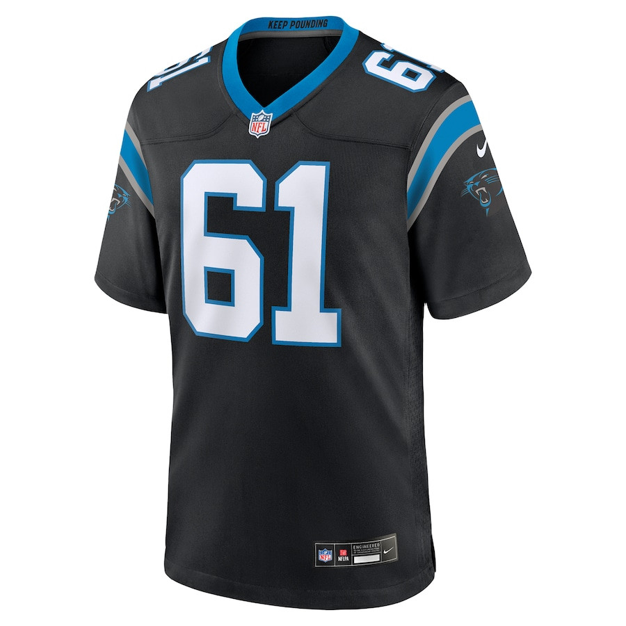 Alternative view of Jarrett Kingston 61 Carolina Panthers Game Men Jersey - Black JS6415 nicesnker