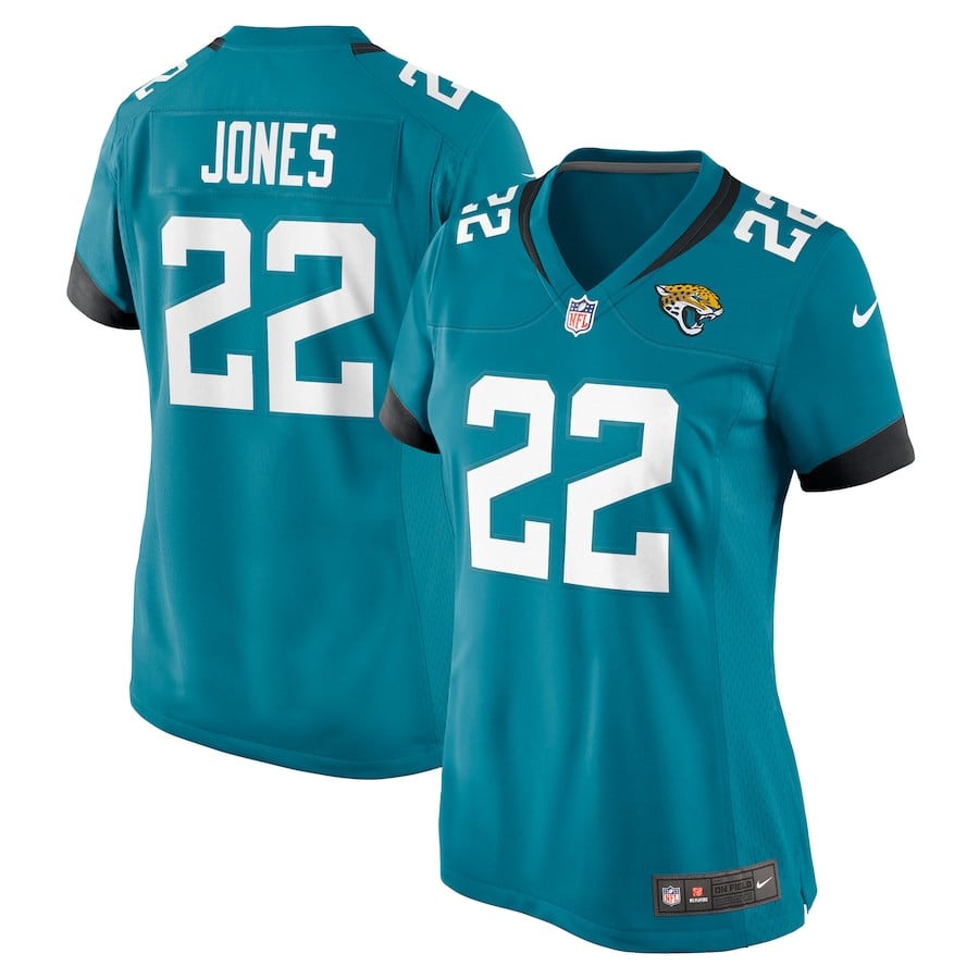 Jarrian Jones 22 Jacksonville Jaguars Women's Game Jersey - Teal JS6390 nicesnker