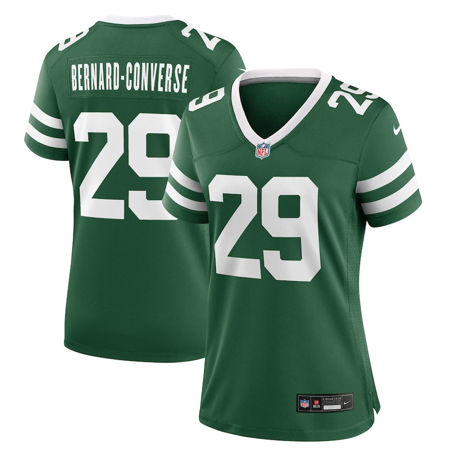 Jarrick Bernard 29 New York Jets Women's Team Game Jersey - Legacy Green JS7802 nicesnker
