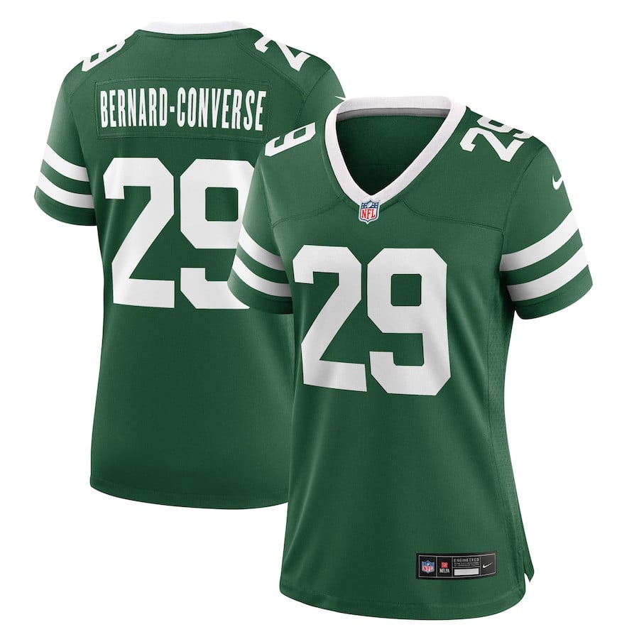 Jarrick Bernard-Converse 29 New York Jets Women's Team Game Jersey - Legacy Green JS2164 nicesnker