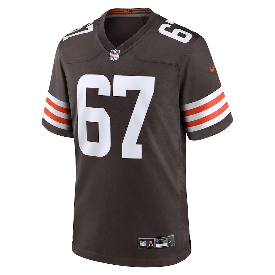 Alternative view of Javion Cohen 67 Cleveland Browns Team Game Men Jersey - Brown JS3187 nicesnker