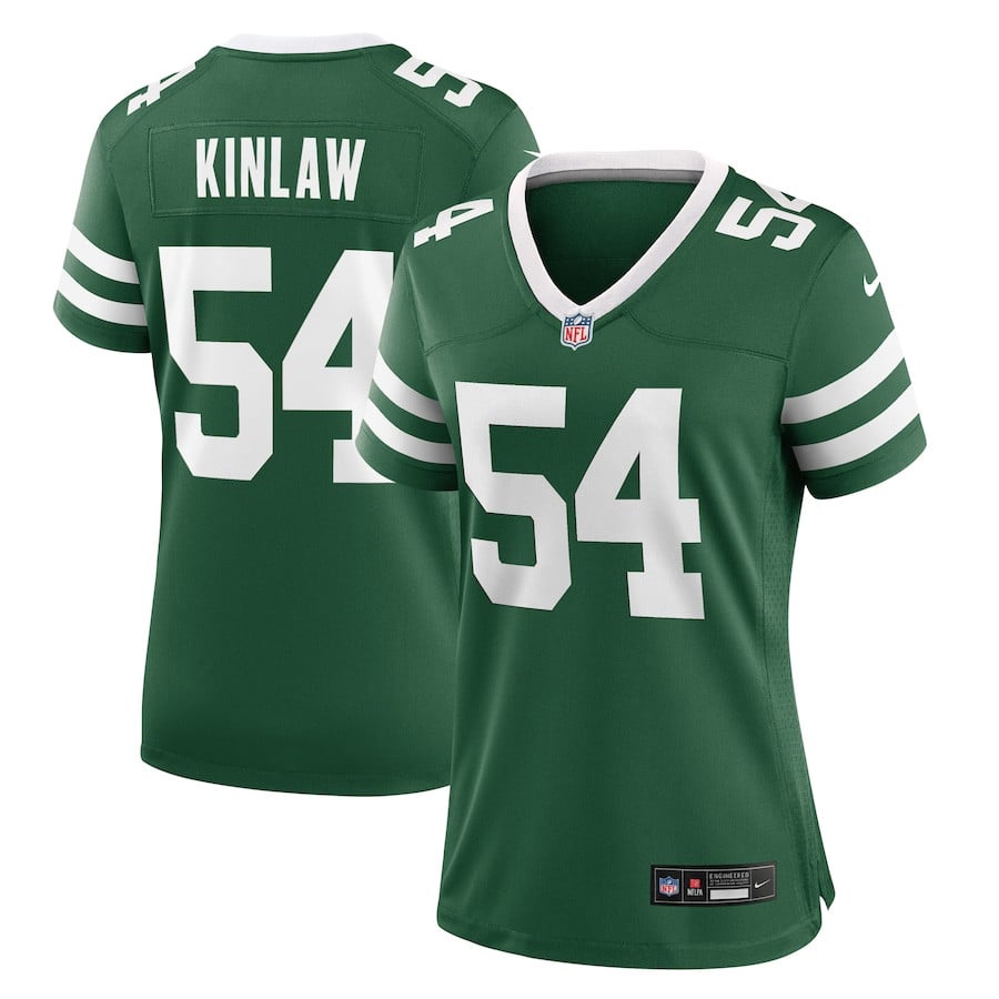 Javon Kinlaw 54 New York Jets Women's Team Game Jersey - Legacy Green JS5448 nicesnker