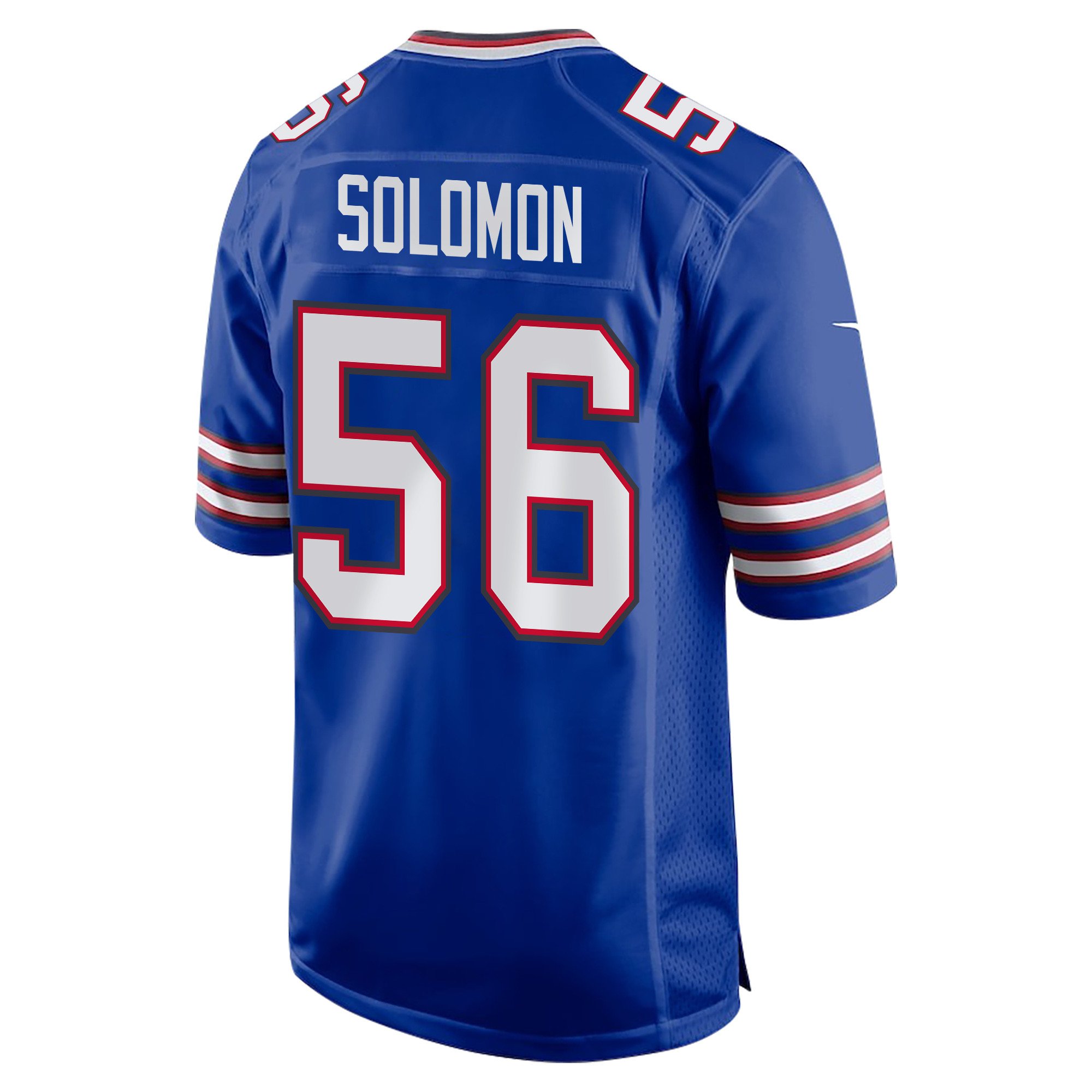 Alternative view of Javon Solomon 56 Buffalo Bills Super Bowl LIX Champions Patch 'New Orleans - The Ultimate Showdown' EMBROIDERED Game Men Jersey - Royal JS9898 nicesnker