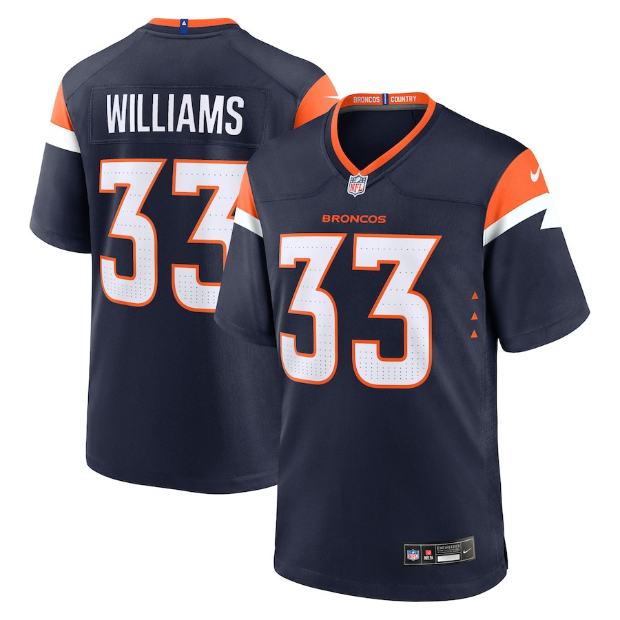 Javonte Williams 33 Denver Broncos Alternate Game Men Jersey - Navy JS5097 nicesnker