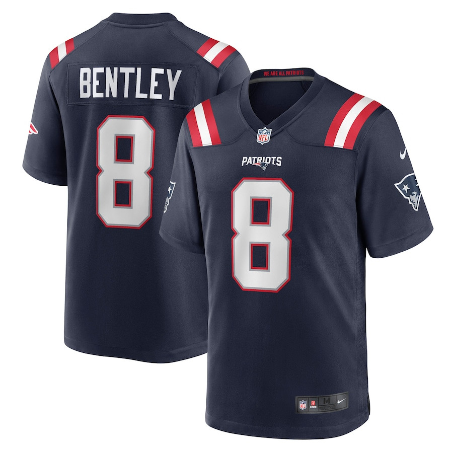 Ja'Whaun Bentley 8 New England Patriots Men Game Jersey - Navy JS9630 nicesnker