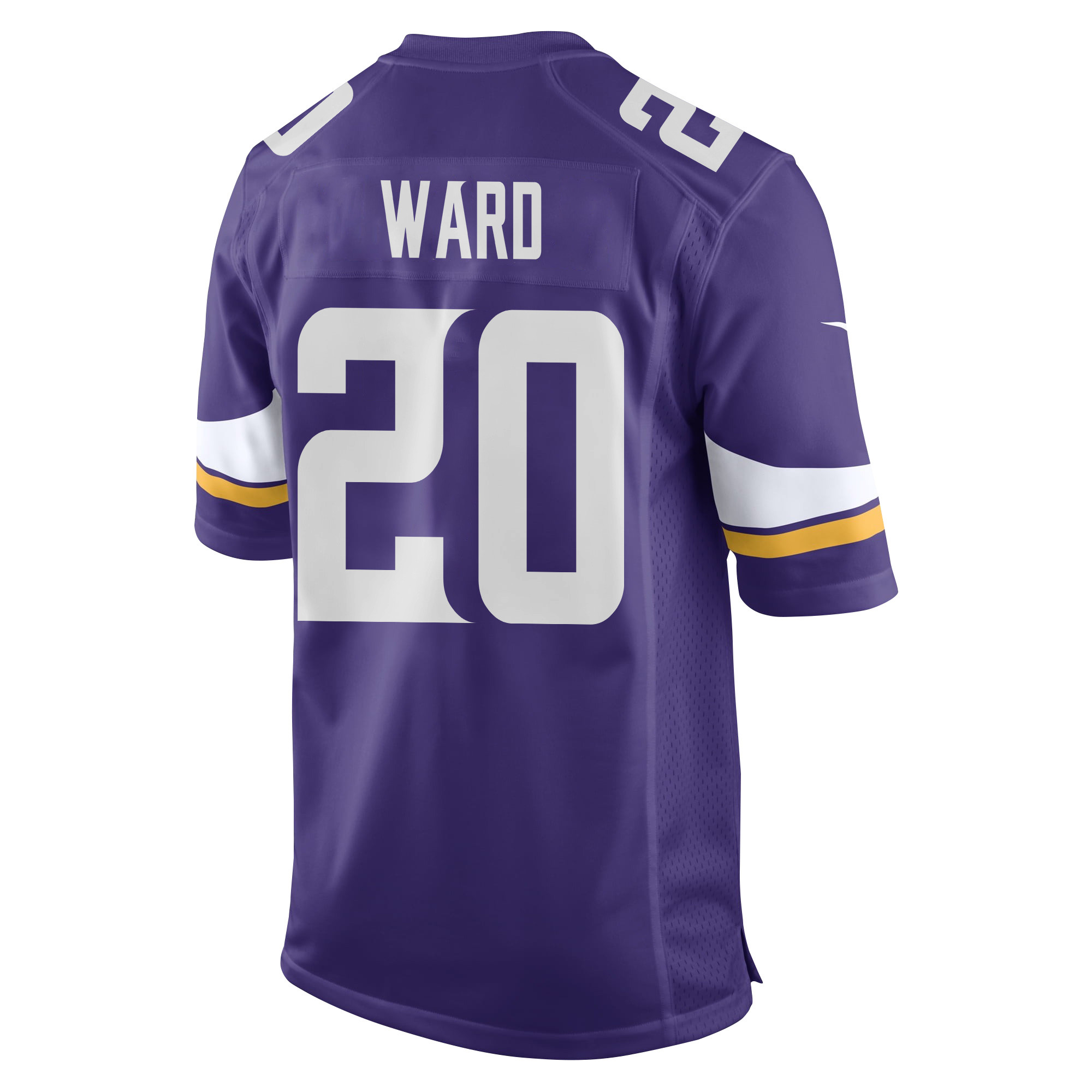 Alternative view of Jay Ward 20 Minnesota Vikings Super Bowl LIX New Orleans Patch Game Men Jersey - Purple JS2989 nicesnker