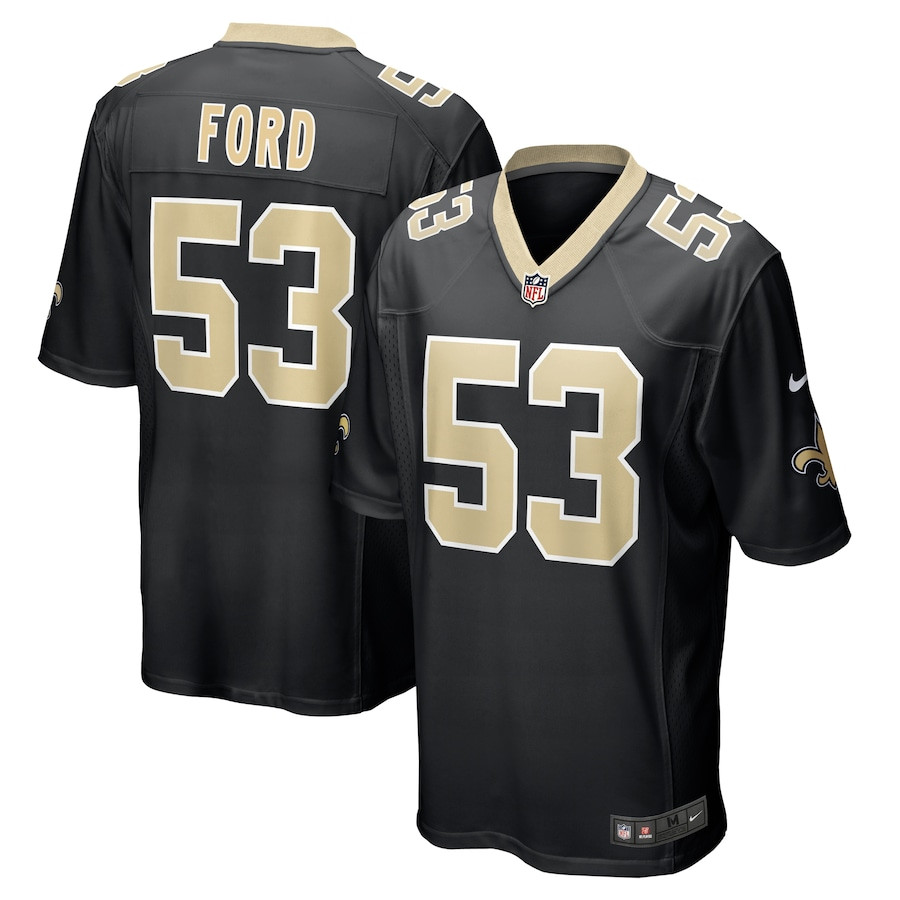 Jaylan Ford 53 New Orleans Saints Game Men Jersey - Black JS8854 nicesnker
