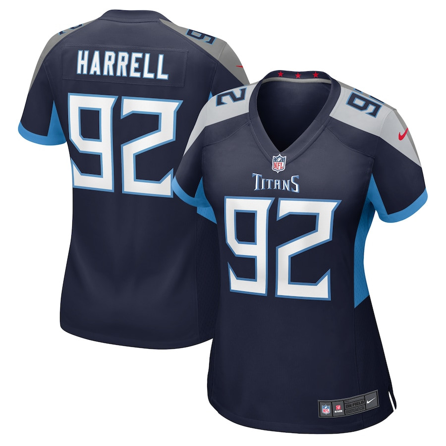 Jaylen Harrell 92 Tennessee Titans Women's Game Jersey - Navy JS8439 nicesnker