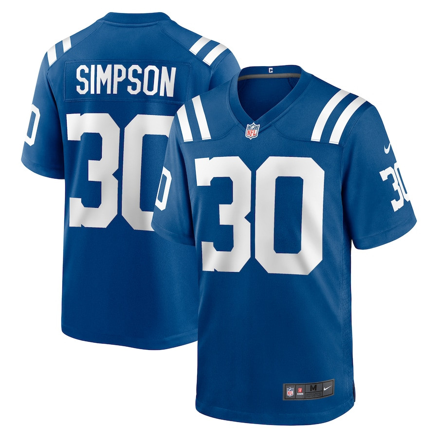 Jaylin Simpson 30 Indianapolis Colts Game Men Jersey - Royal JS7394 nicesnker