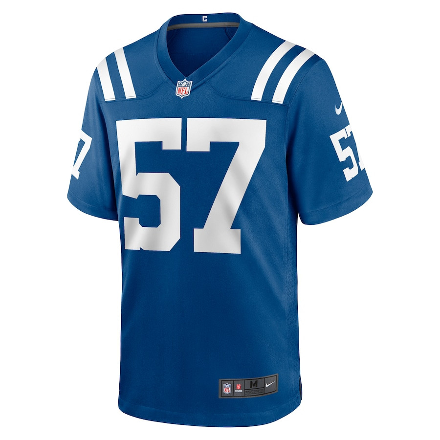 Alternative view of Jaylon Carlies 57 Indianapolis Colts Game Men Jersey - Royal JS3923 nicesnker