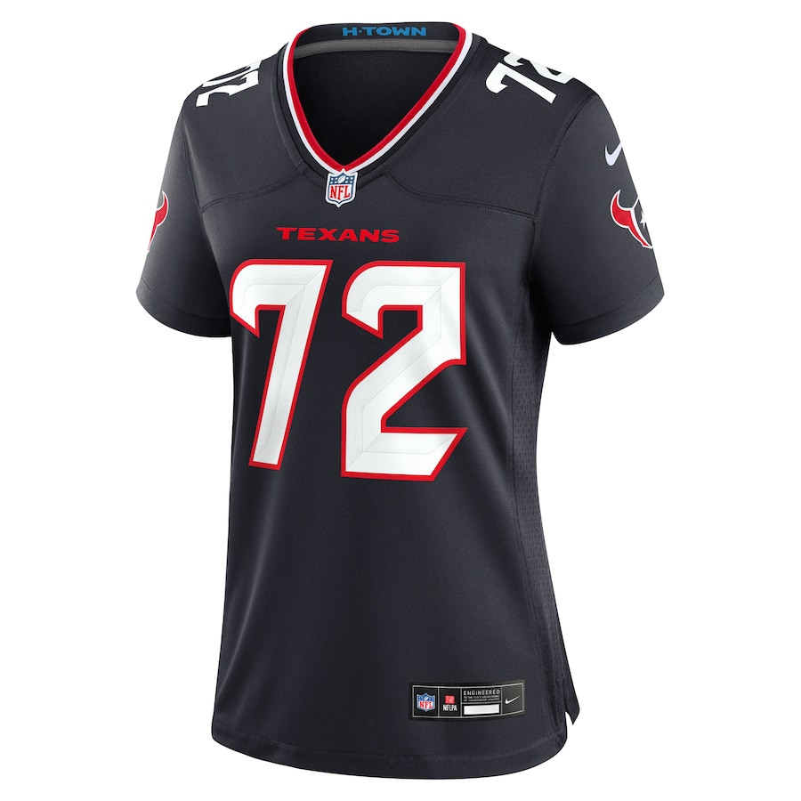 Alternative view of Jaylon Thomas 72 Houston Texans Women's Team Game Jersey - Navy JS8494 nicesnker