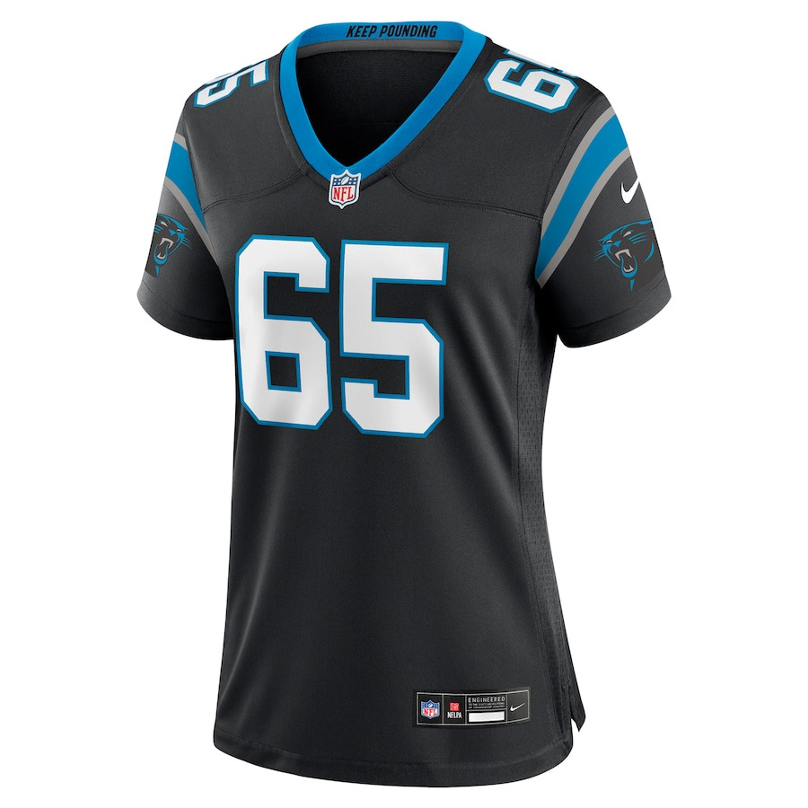 Alternative view of J.D. DiRenzo 65 Carolina Panthers Women's Team Game Jersey - Black JS8135 nicesnker