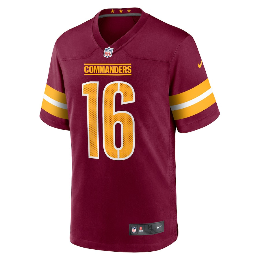 Alternative view of Jeff Driskel 16 Washington Commanders Game Men Jersey - Burgundy JS8018 nicesnker