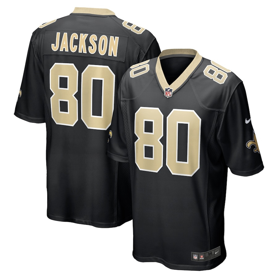 Jermaine Jackson 80 New Orleans Saints Game Men Jersey - Black JS8997 nicesnker