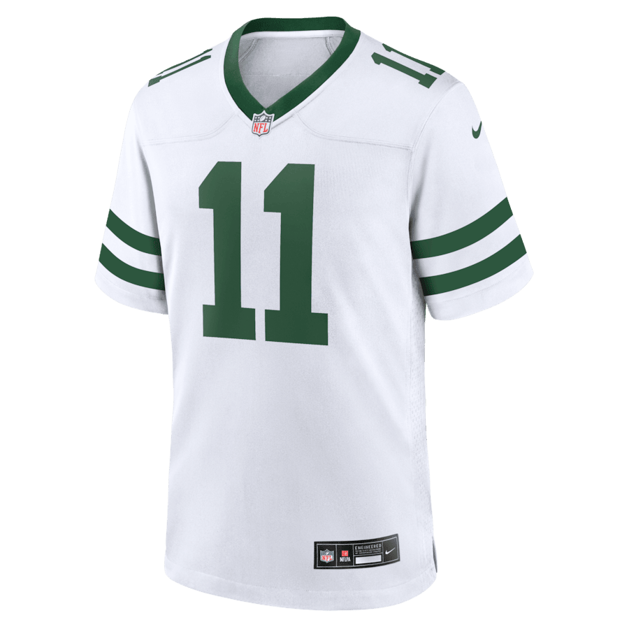 Alternative view of Jermaine Johnson II 11 New York Jets Alternate Game Jersey - Men White JS9052 nicesnker