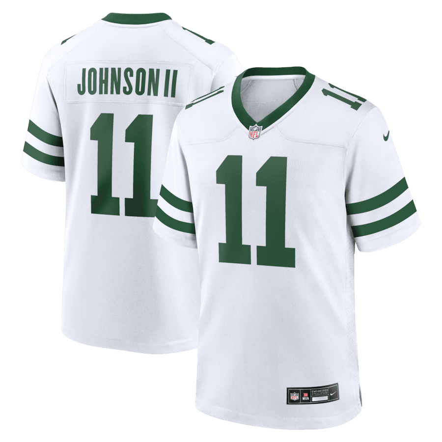 Jermaine Johnson II 11 New York Jets Alternate Game Jersey - Men White JS9052 nicesnker