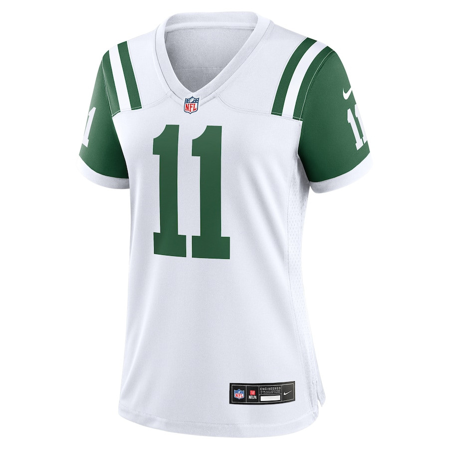 Alternative view of Jermaine Johnson II 11 New York Jets Women's Classic Alternate Game Jersey - White JS9814 nicesnker