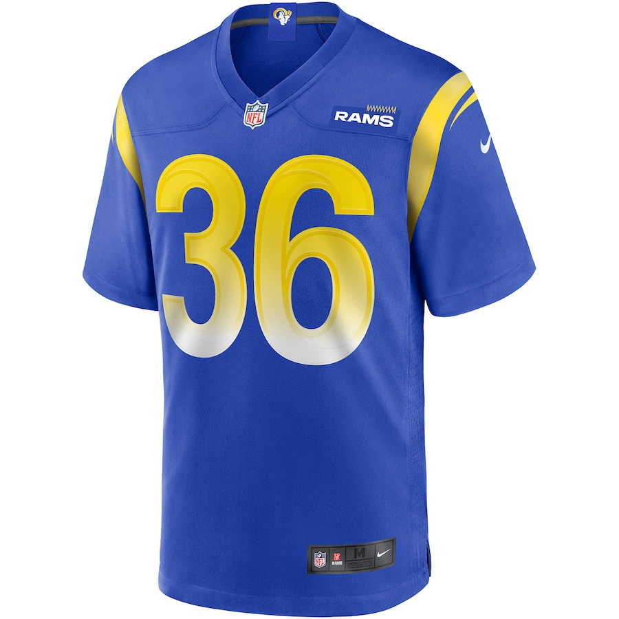 Alternative view of Jerome Bettis 36 Los Angeles Rams Men Game Retired Jersey - Royal JS1508 nicesnker
