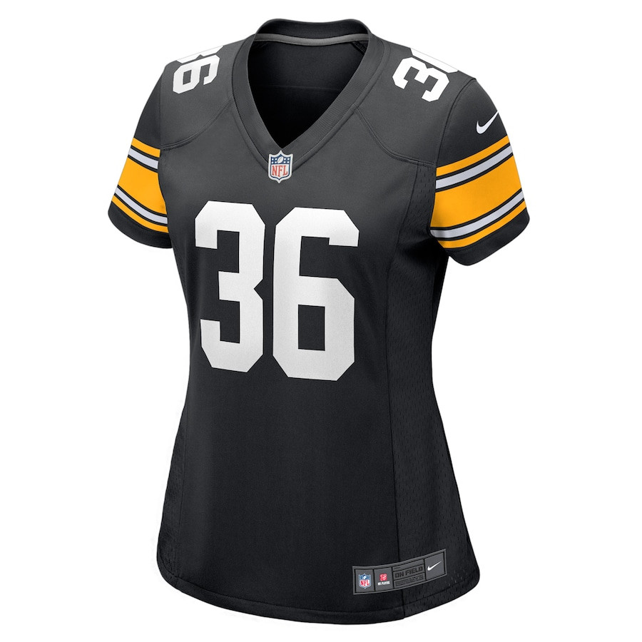 Alternative view of Jerome Bettis 36 Pittsburgh Steelers Women Retired Jersey - Black JS7637 nicesnker