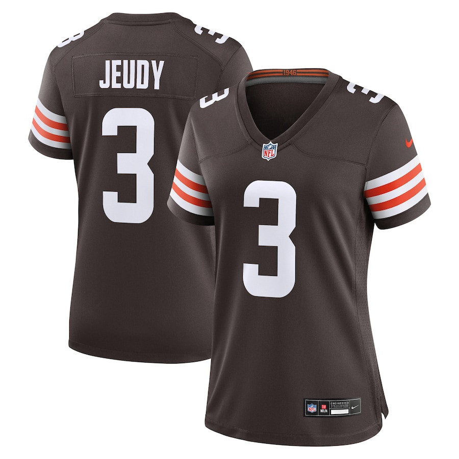 Jerry Jeudy 3 Cleveland Browns Game Women Jersey - Brown JS2932 nicesnker